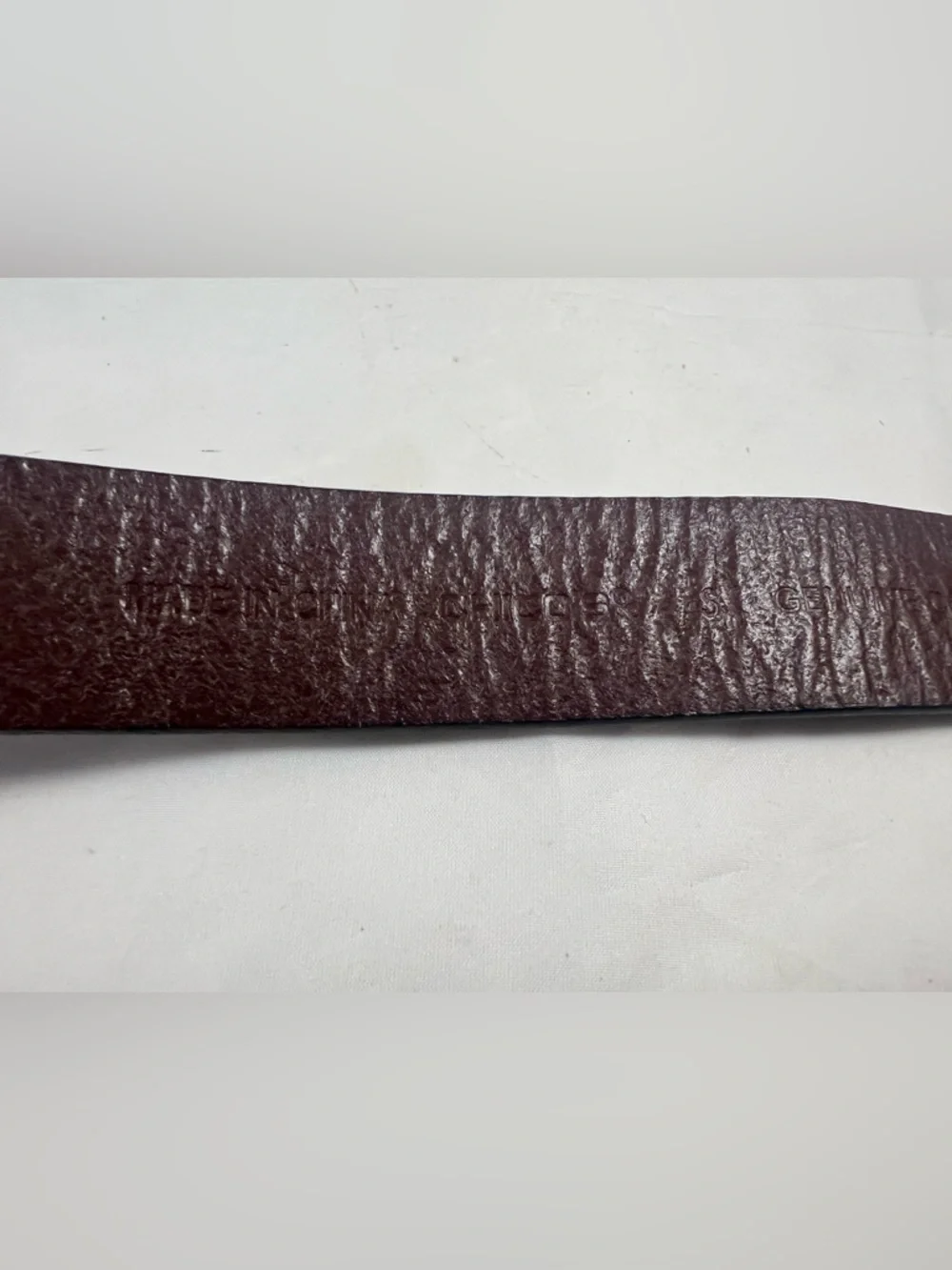 Chico's Jasmine Trouser Belt Cowhide Brown Leather Tortoiseshell Buckle Size S